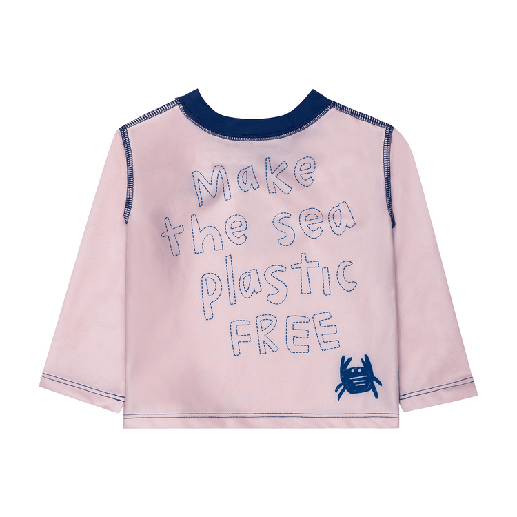 Make The Sea Plastic Free Rose Pink Rashguard - Rose Pink
