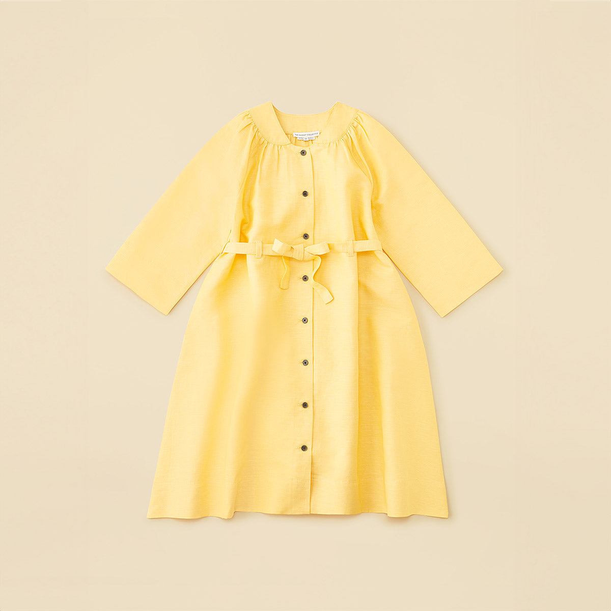 Organic Cotton Linen Trench Dress - Daffodil Yellow  This & That Stores