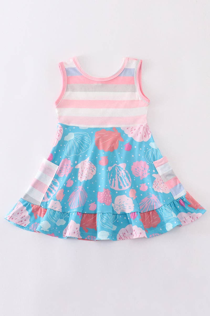Blue seashell stripe dress 3 Blue seashell stripe dress 3