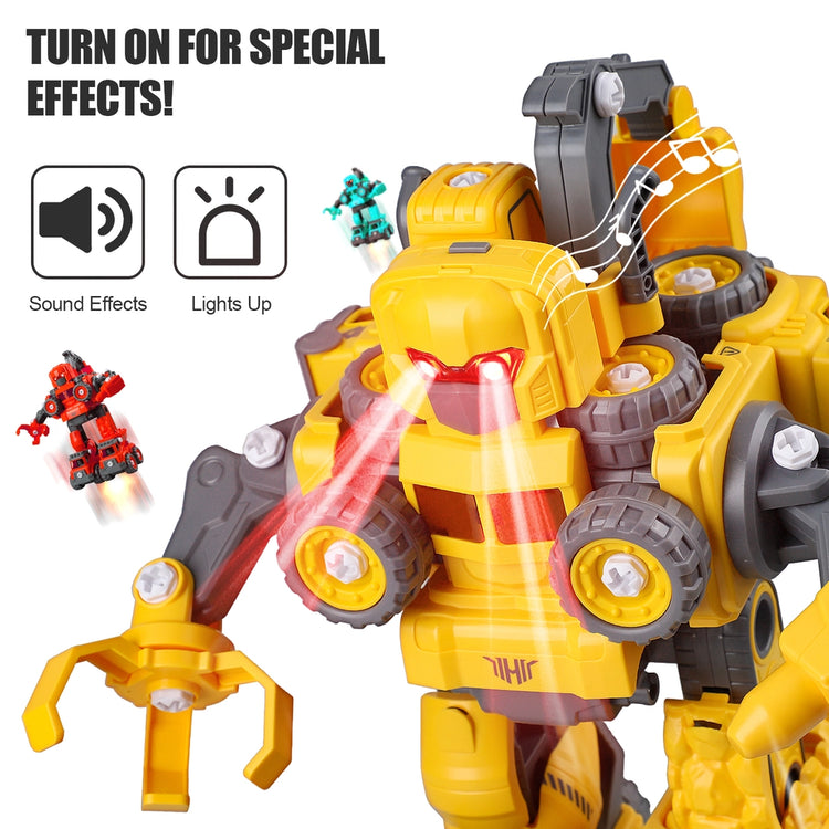 5 in 1 Construction Take Apart Robot Toys for Kids