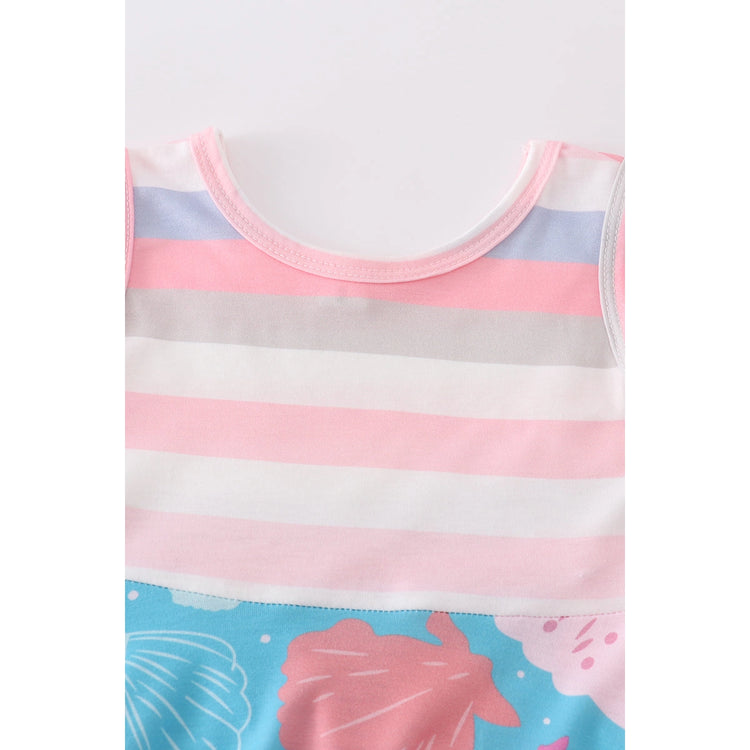 Blue seashell stripe dress