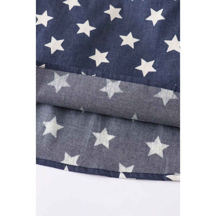 Blue star smocked dress