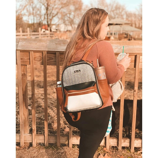 Coffee & Cream Mini Diaper Bag Backpack