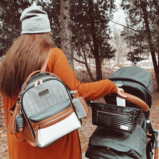 Coffee & Cream Mini Diaper Bag Backpack