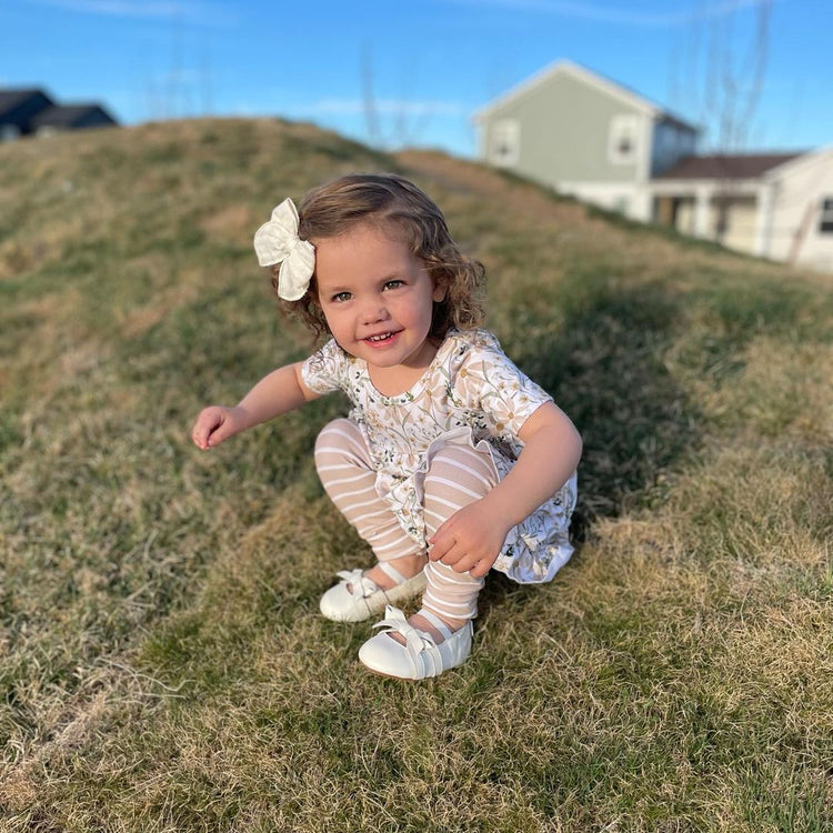 Creamy White Ballet Flat Size 6