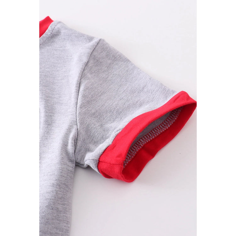 Gingham boy shorts set