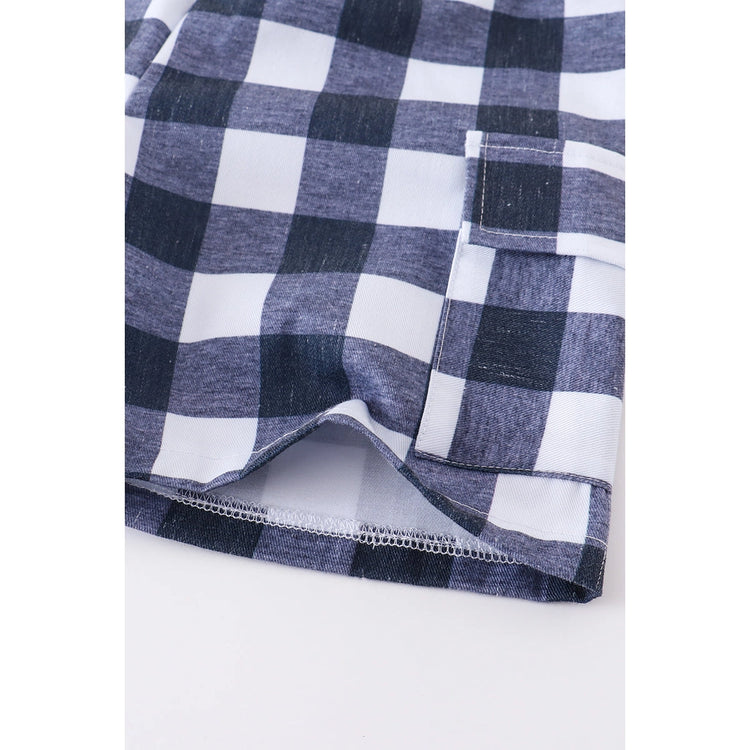 Gingham boy shorts set