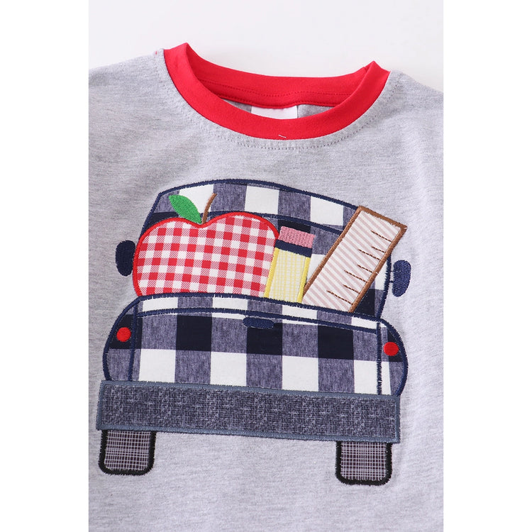 Gingham boy shorts set