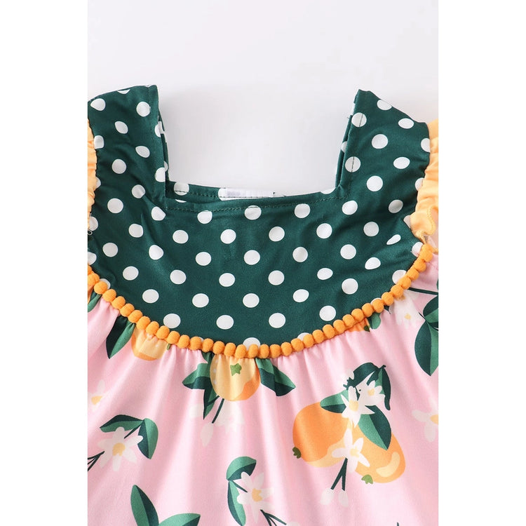 Green lemon ruffle shorts set size 5