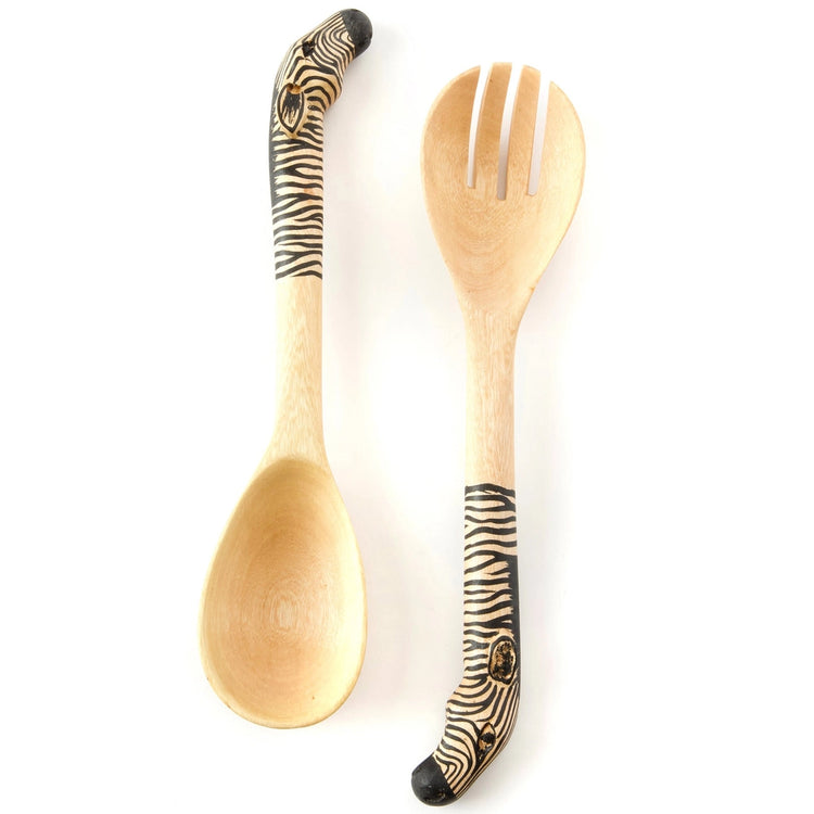 Jacaranda Zebra Salad Servers