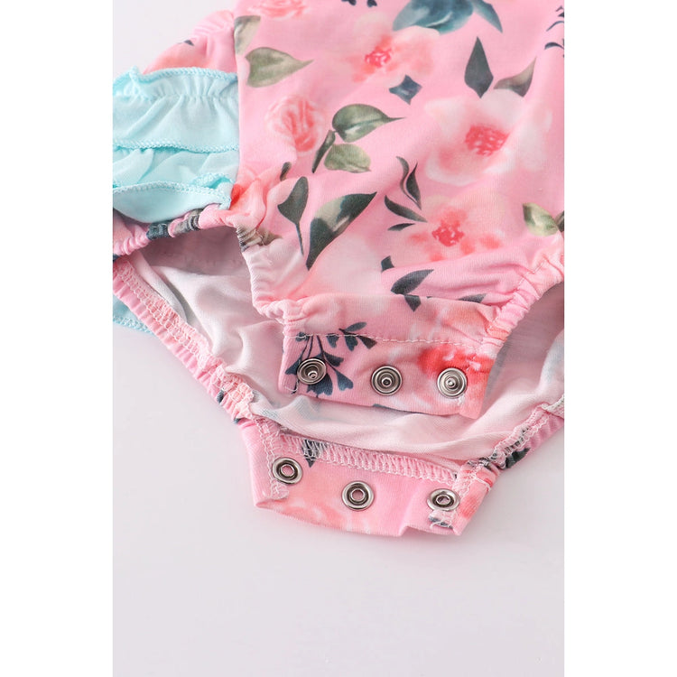 Striped turtle applique  ruffle baby bubble