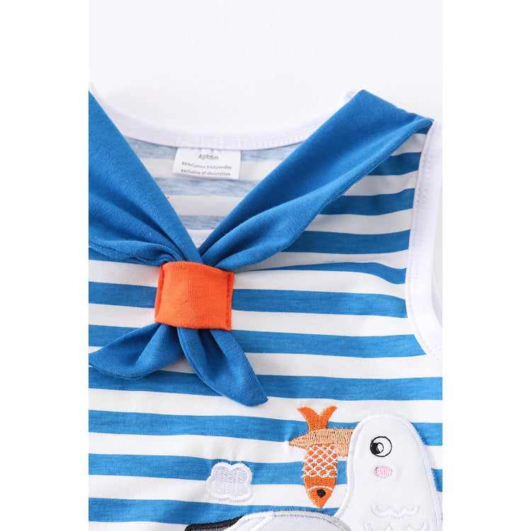 Seagull Applique Boy Bubble 6 Months