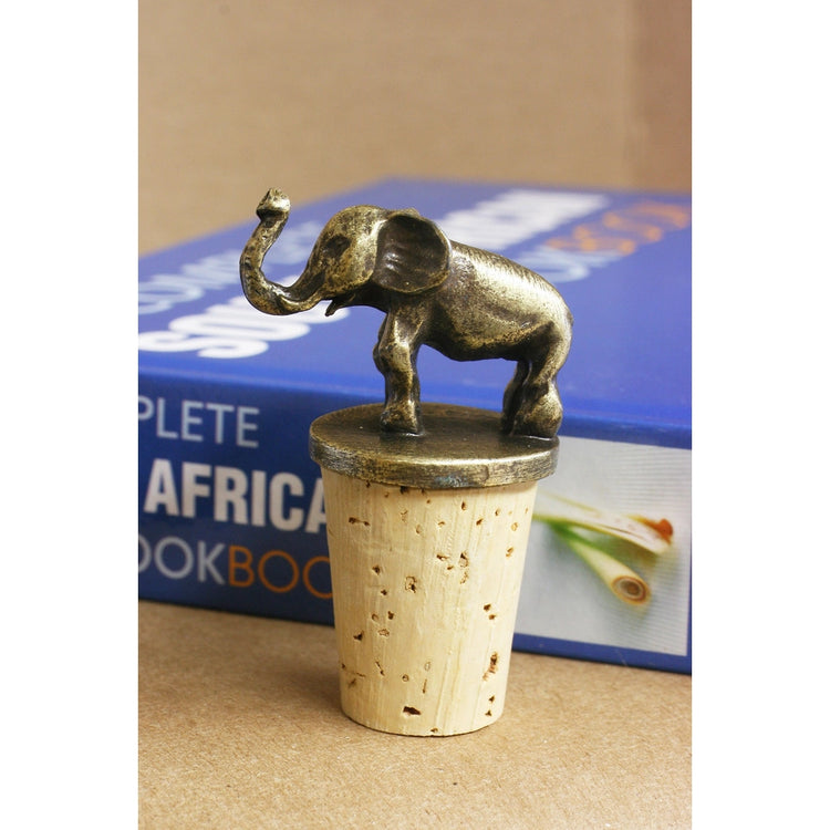 Brass Elephant Wine Bottle Stopper