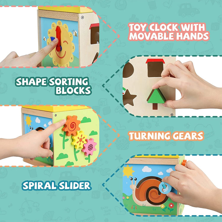 Wooden Baby Activity Cube