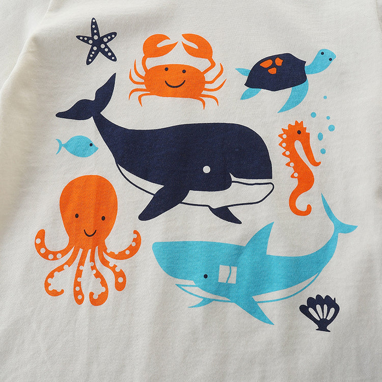 Summer Boys' Whale T-shirt + Shorts