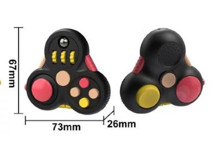 2-In-1 Fidget Controller Pad Cube 11 Functions + Spinner