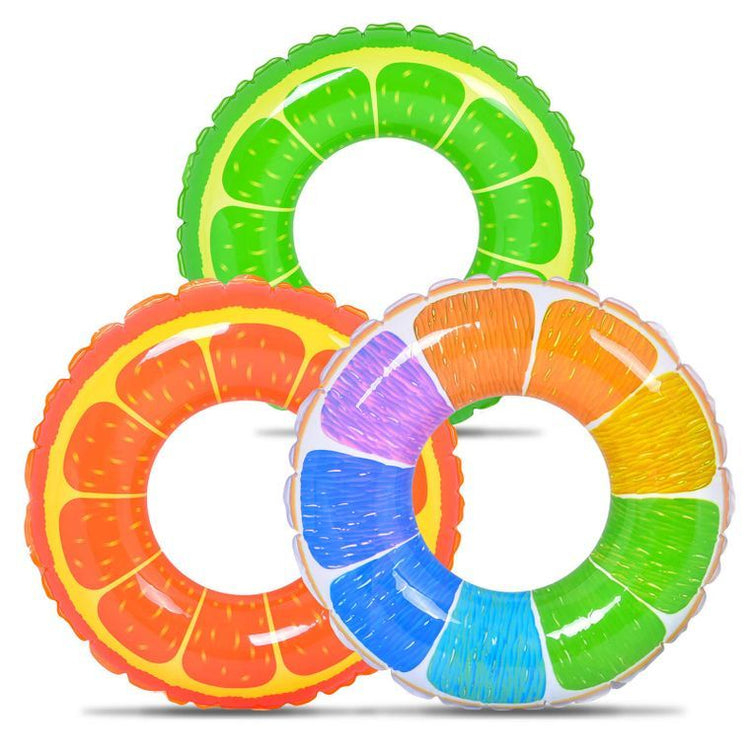 3 Pack Swimming Rings 24a?? Pool Floats Fruits Pool Tubes
