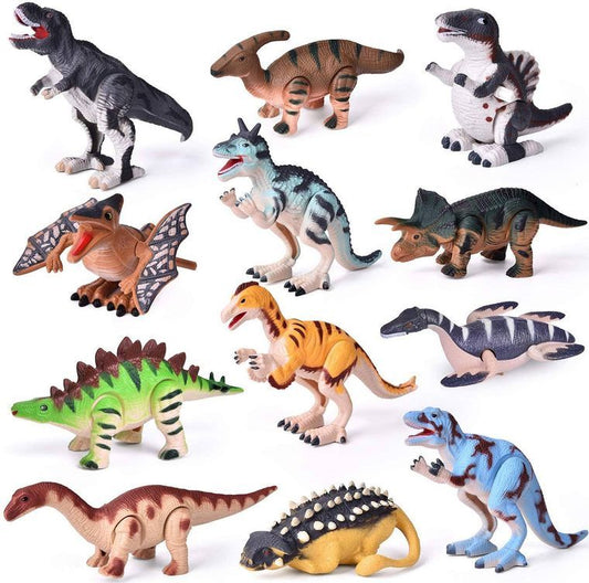 12 Pack Wind Up Dinosaur Toys