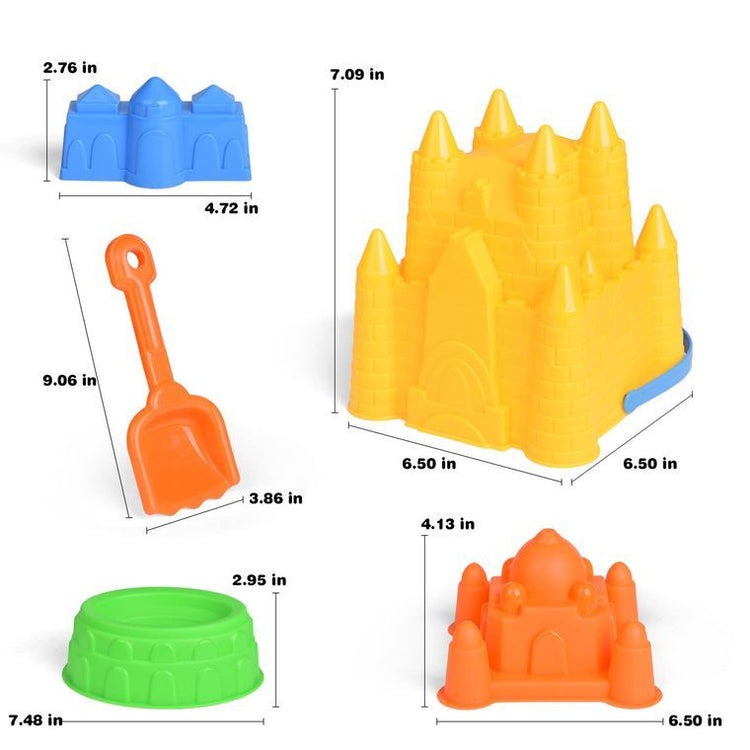 17Pcs Sand Molds Beach Toys Sand Castle Building Kit