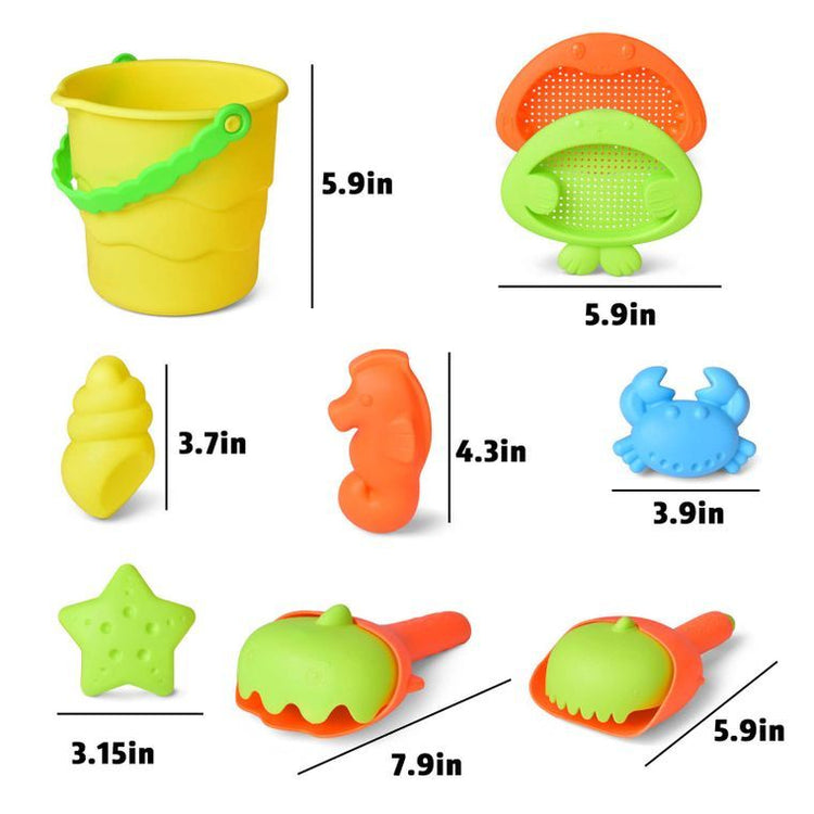 10Pcs Beach Sand Toys Set Sand Castle Bucket