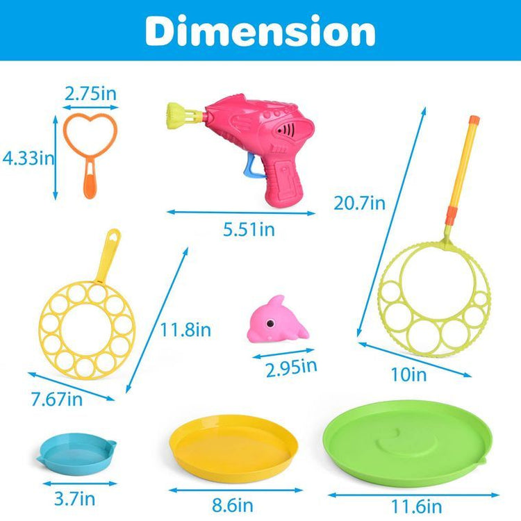 14 Pcs Big Bubbles Maker Giant Bubble Wands with Solutions