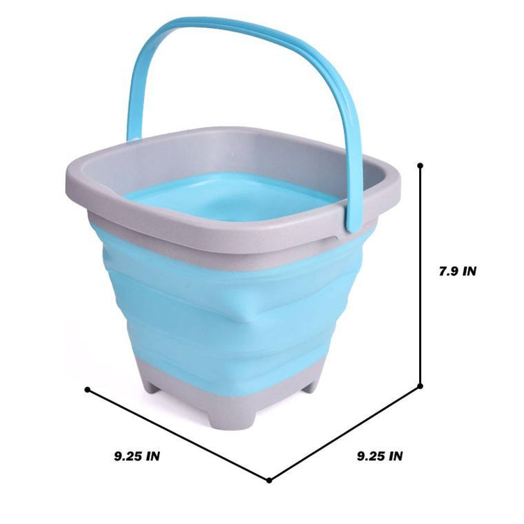 3 PCs Collapsible Sand Buckets with Handle Foldable Baskets