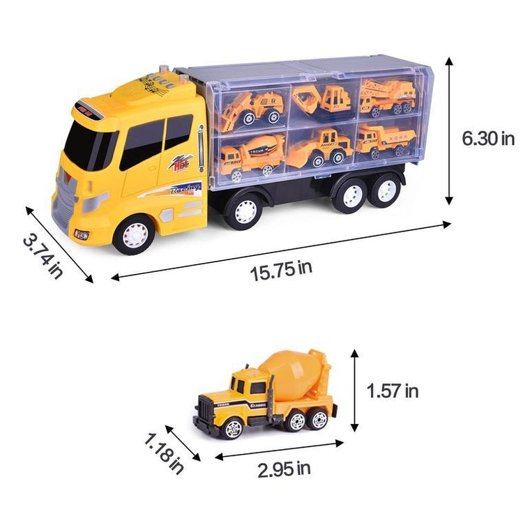 12 in 1 Die-cast Construction Truck Toy Car Play Vehicles