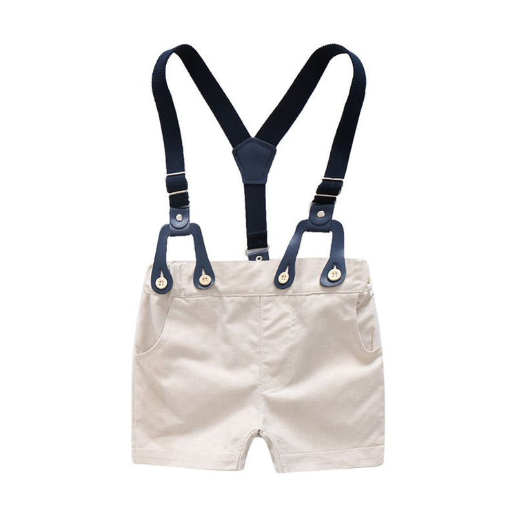 Suspender Shorts and Short Sleeve Bodysuit, Bowtie