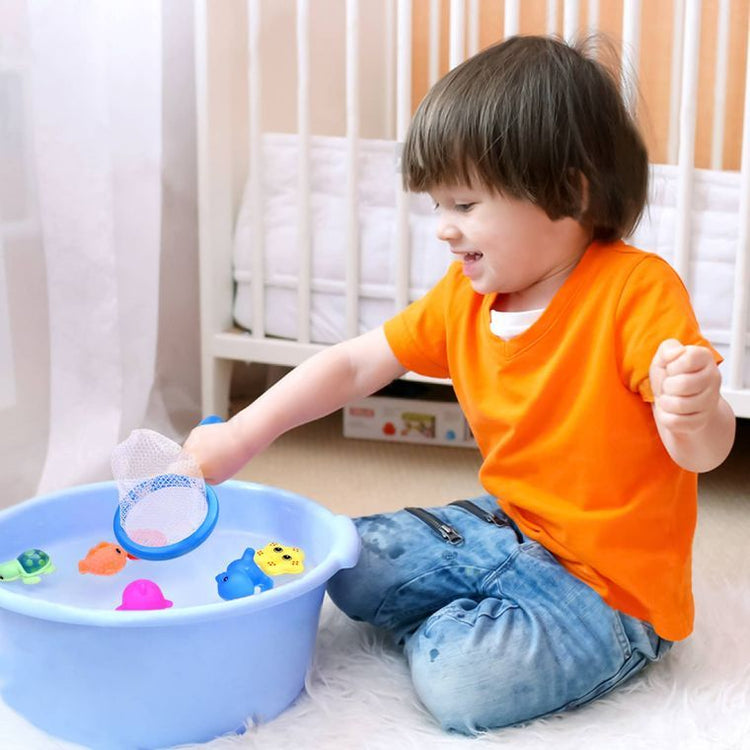 12pcs Toddler Bath Toys Sea Animals Water Toys Stackable Cup