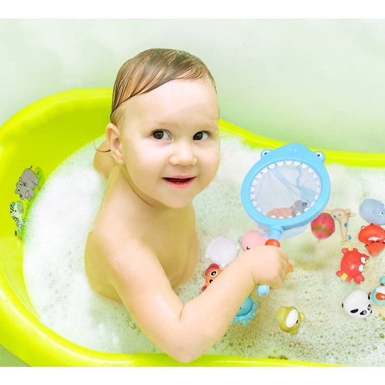 18 PCs Baby Bath Toys with Soft Cute Ocean Animals Squirters