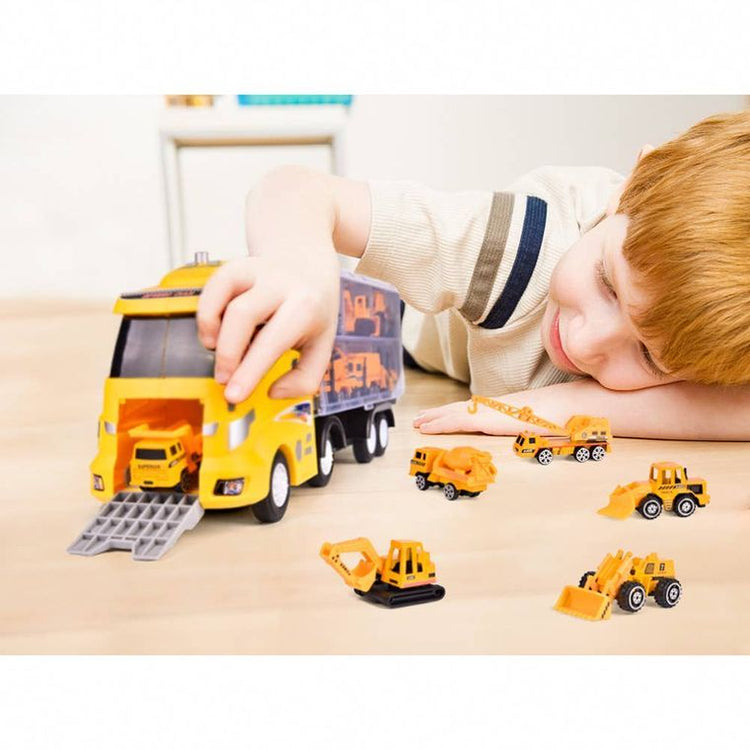 12 in 1 Die-cast Construction Truck Toy Car Play Vehicles