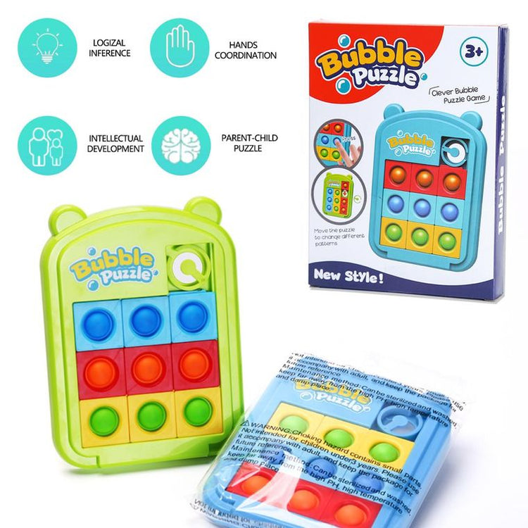 Brain Teasing Color Slide Puzzle + Fidget Pop It