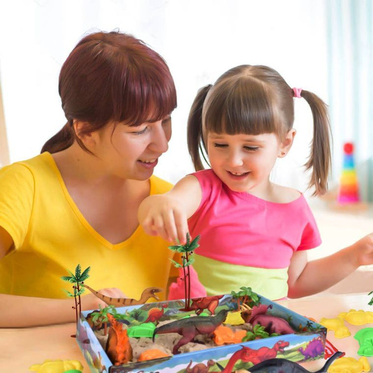 Play SandBox with Dinosaur Figures