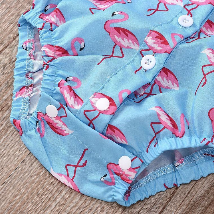 Dinosaur Printed Bodysuit with Bowtie - Summer Boys Clothing