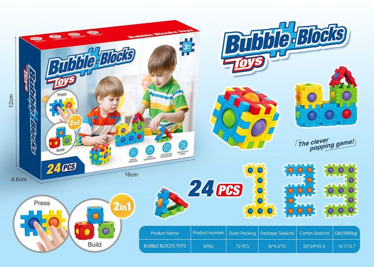 Fidget Bubble Blocks Puzzle Toy