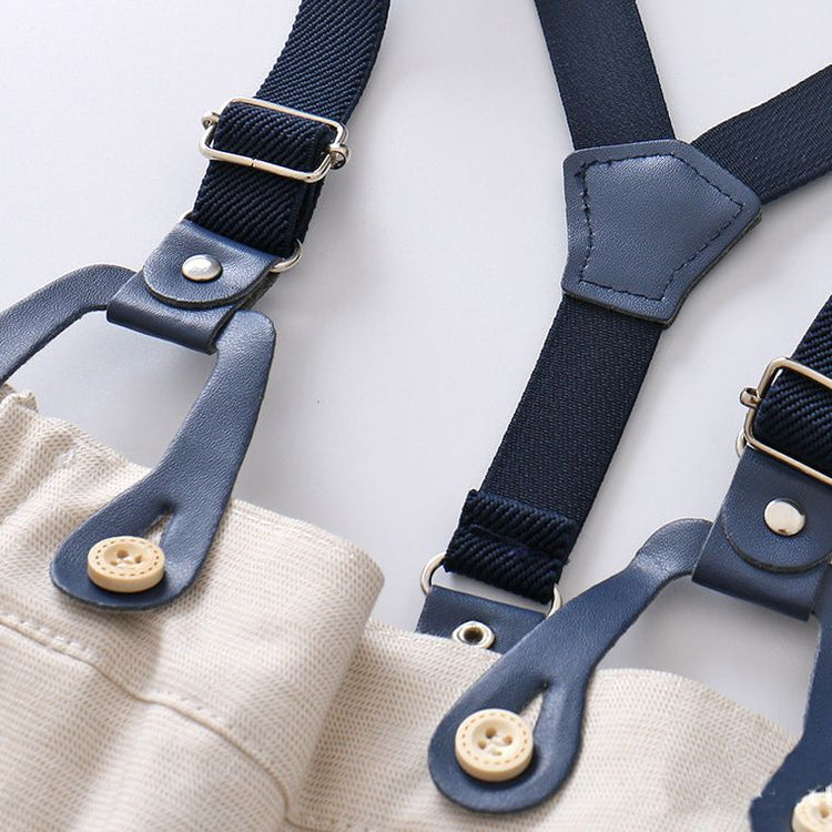 Suspender Shorts and Short Sleeve Bodysuit, Bowtie
