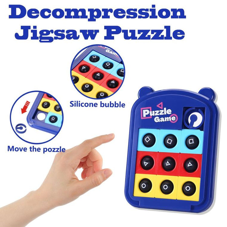 Brain Teasing Color Slide Puzzle + Fidget Pop It