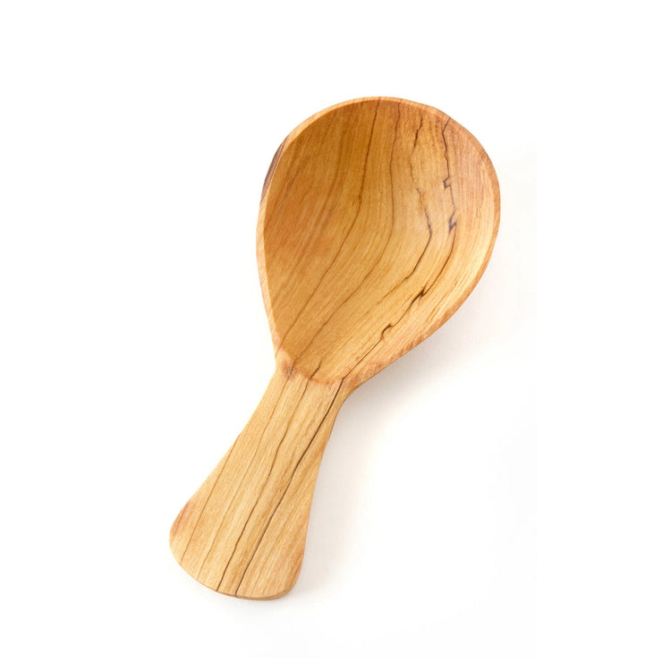 Rounded Wild Olive Wood Rice Scoop