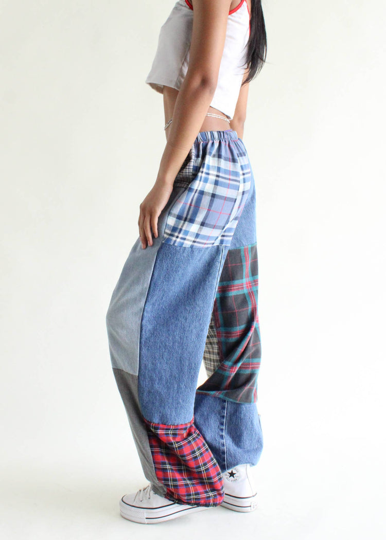 American Recycled Clothing - Flannel & Denim Combo Pants Bundle: Denim