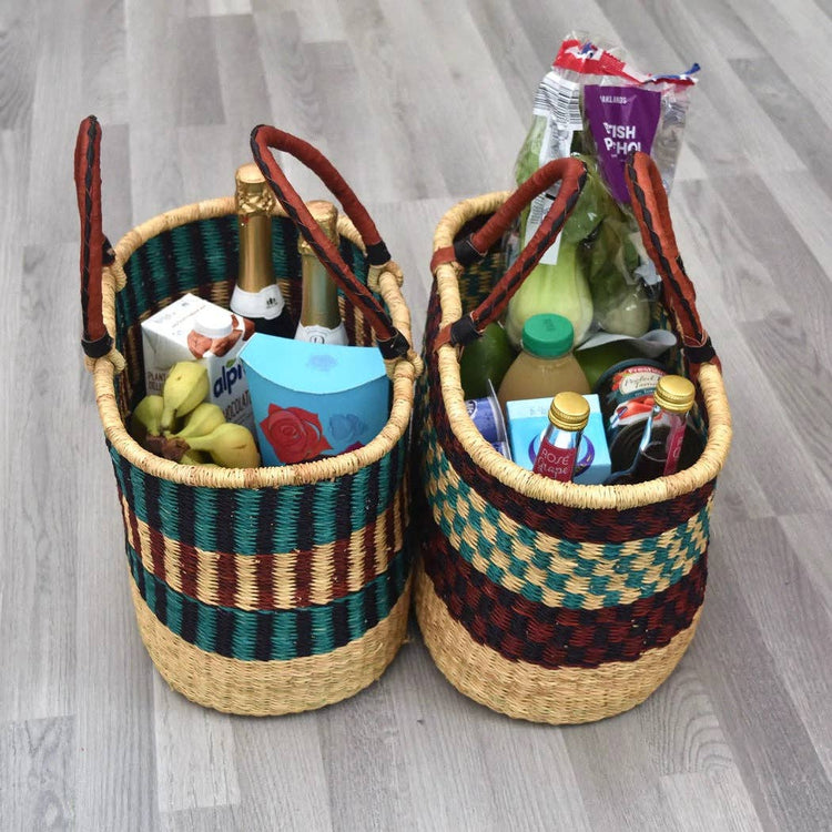 AFRICAN OVAL BOLGA  GHANA BASKETS  - ASSORTED COLORS, 1 EA