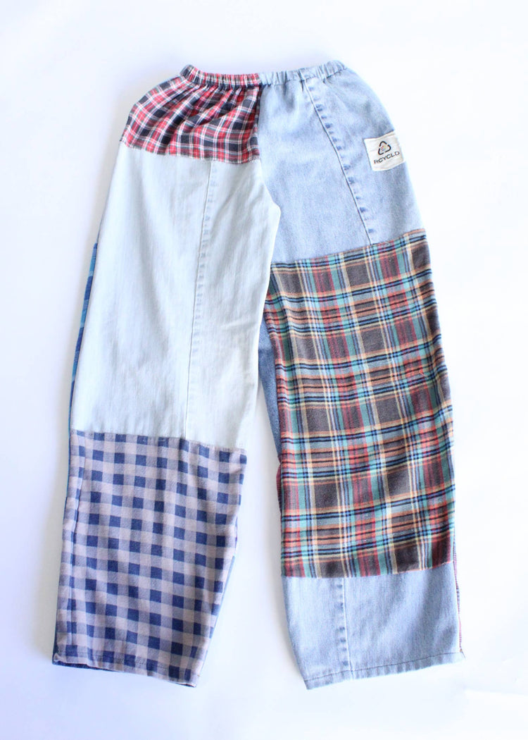 American Recycled Clothing - Flannel & Denim Combo Pants Bundle: Denim