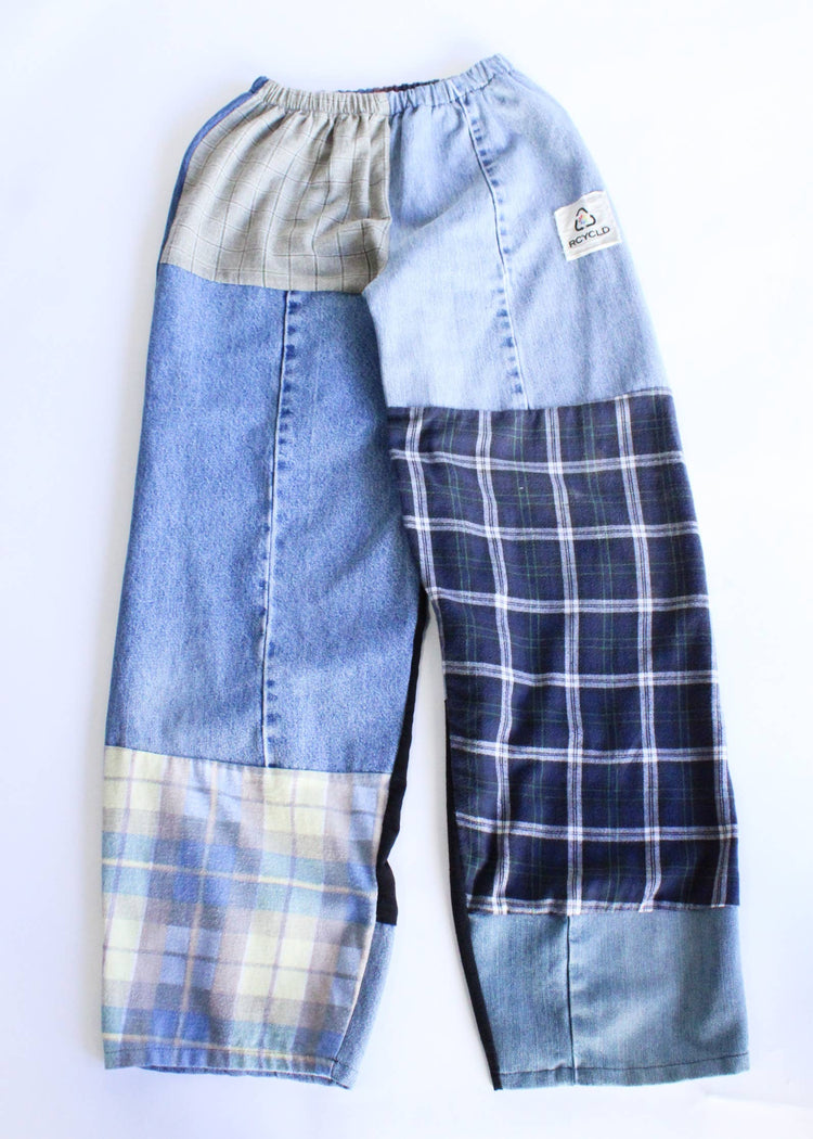 American Recycled Clothing - Flannel & Denim Combo Pants Bundle: Denim