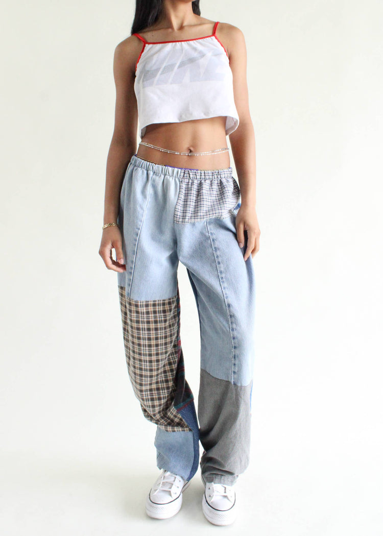 American Recycled Clothing - Flannel & Denim Combo Pants Bundle: Denim