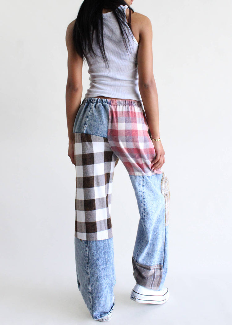 American Recycled Clothing - Flannel & Denim Combo Pants Bundle: Denim