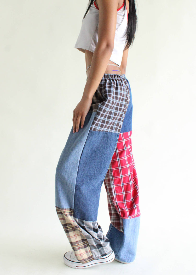 American Recycled Clothing - Flannel & Denim Combo Pants Bundle: Denim