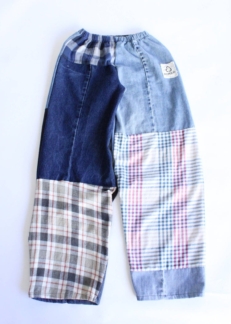 American Recycled Clothing - Flannel & Denim Combo Pants Bundle: Denim