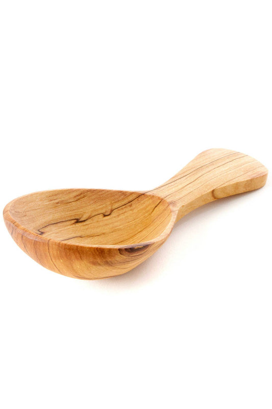 Rounded Wild Olive Wood Rice Scoop