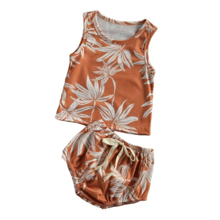 Tiny Desert Fronds Two-Piece Shortie Set 18 - 24 Months