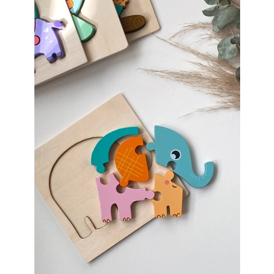 Baby Puzzle - Animal Block Educational - Montessori Toy