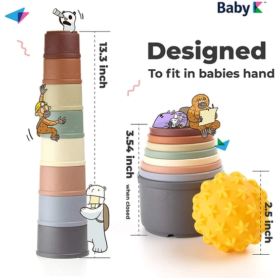 Baby Stacking Cups Toy (9 Pieces)